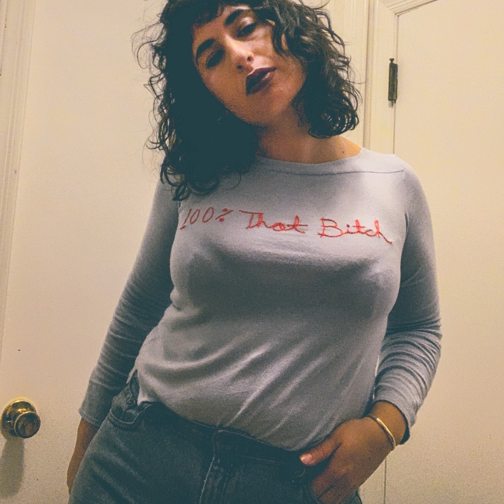 💯 Embroidered Lizzo Lyrics Sweater